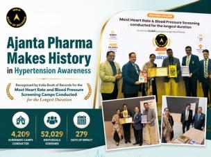 Ajanta Pharma Recognised by India Book of Records for Landmark Hypertension Awareness Initiative