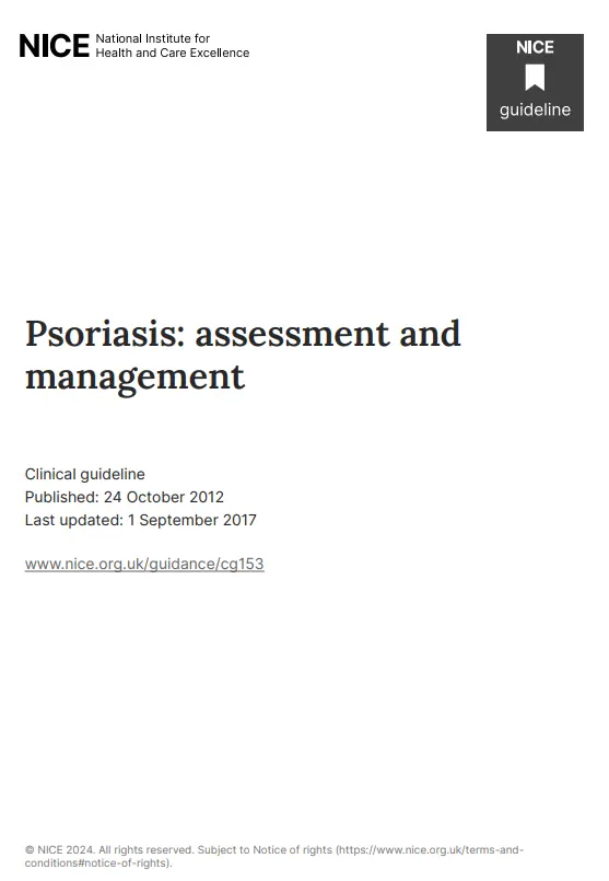 Psoriasis guideline NICE